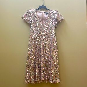 Maggy London V-neck fit and flare dress